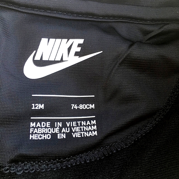 NIKE One Piece Tracksuit / Jumpsuit Size 12 Months Black - Picture 5 of 6